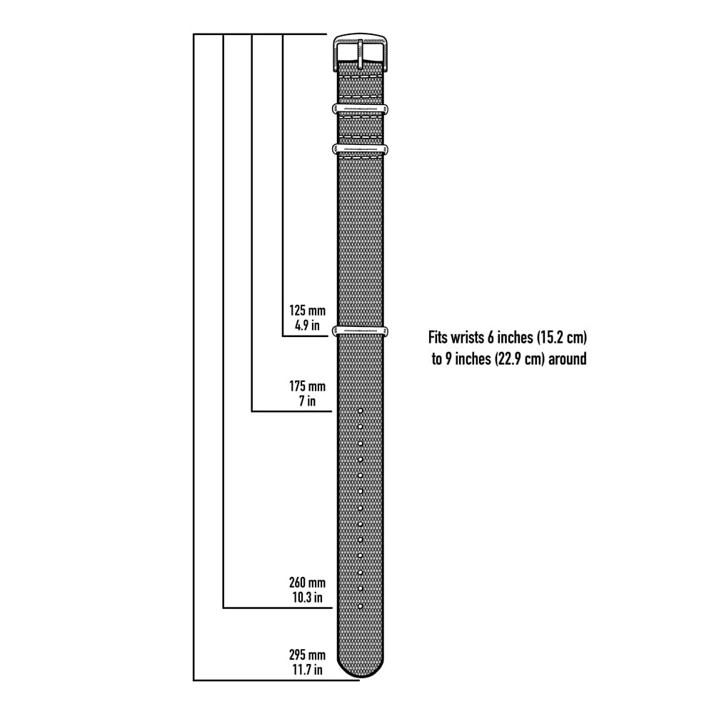 Seat Belt Nylon Military Style Watch Band - Khaki, Stainless Hardware - Image 4