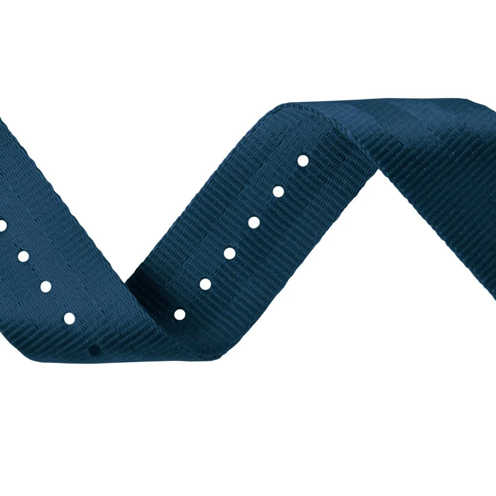 Seat Belt Nylon Military Style Watch Band - Navy, Black Hardware - Image 5