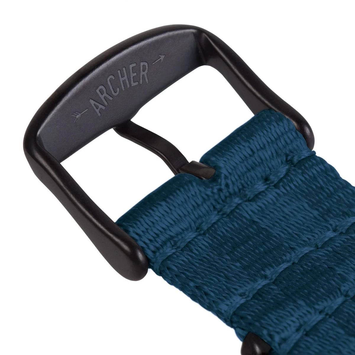 Seat Belt Nylon Military Style Watch Band - Navy, Black Hardware - Image 7