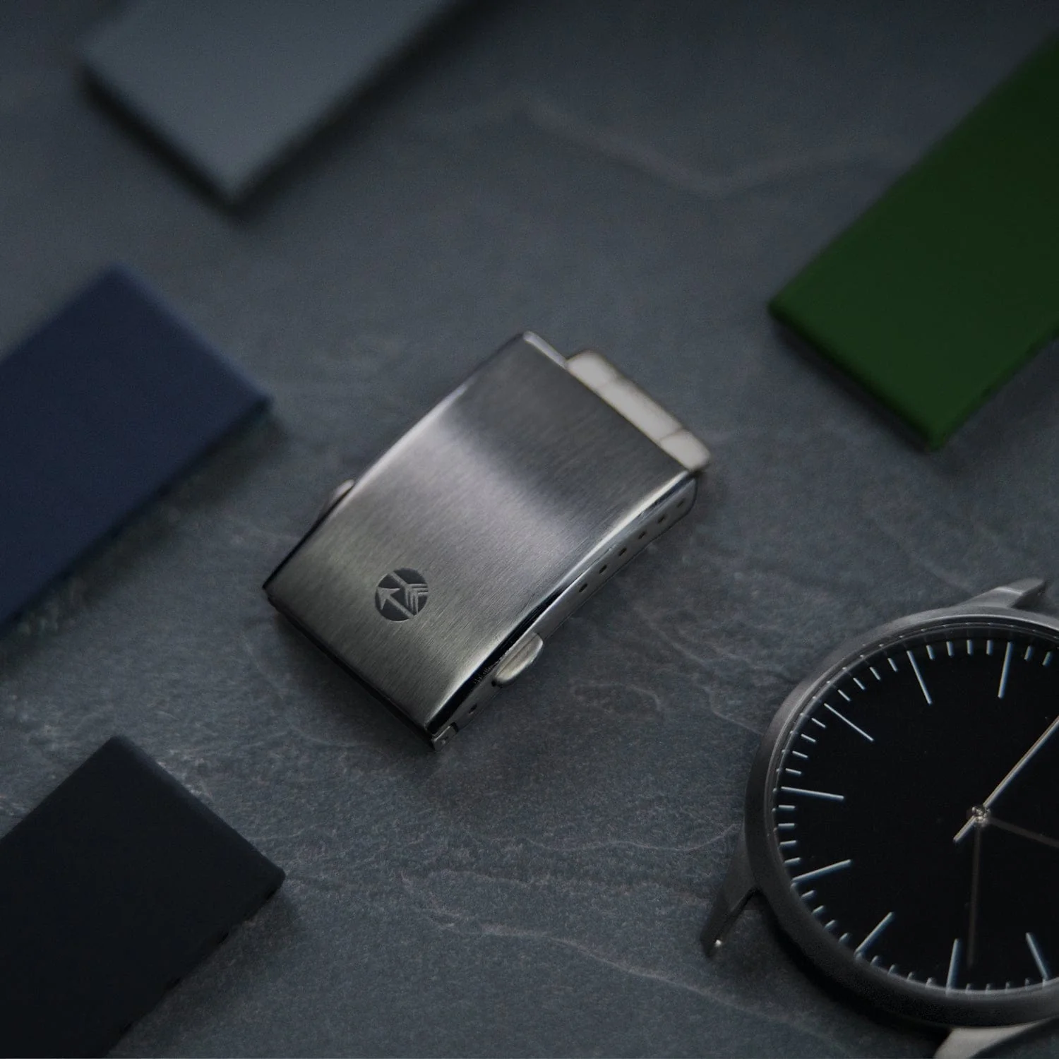 Stainless Steel Clasp for Quick Release Custom Fit Silicone - Brushed Gunmetal - Image 2